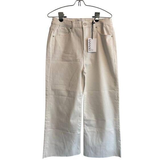 Zenana Wide Leg Jeans Off White Women’s Size Large NWT - Picture 2 of 8